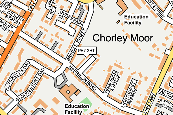 PR7 3HT map - OS OpenMap – Local (Ordnance Survey)