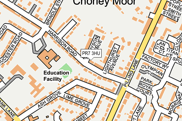 PR7 3HU map - OS OpenMap – Local (Ordnance Survey)