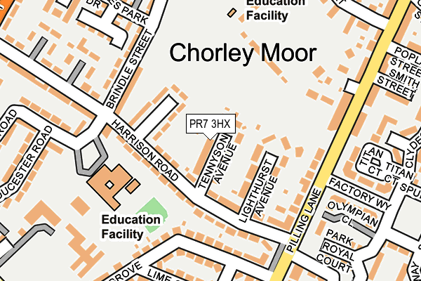 PR7 3HX map - OS OpenMap – Local (Ordnance Survey)