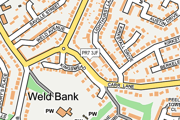 PR7 3JF map - OS OpenMap – Local (Ordnance Survey)