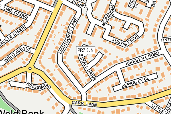 PR7 3JN map - OS OpenMap – Local (Ordnance Survey)