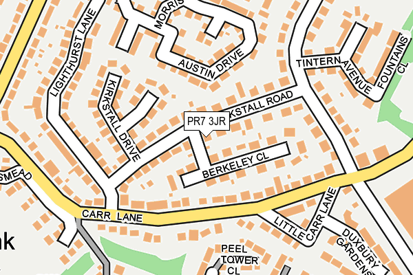 PR7 3JR map - OS OpenMap – Local (Ordnance Survey)