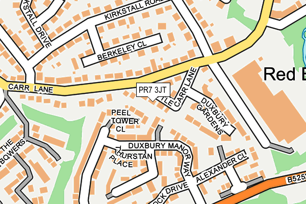 PR7 3JT map - OS OpenMap – Local (Ordnance Survey)