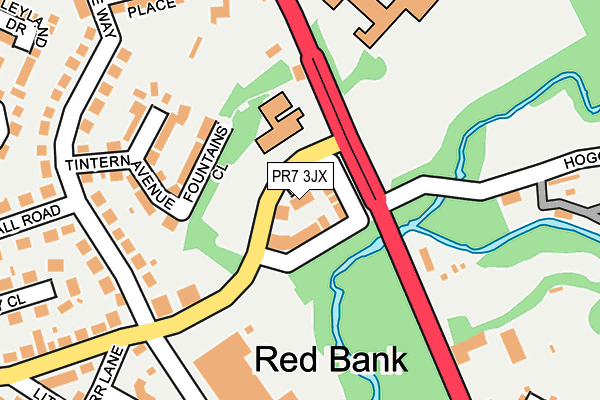 PR7 3JX map - OS OpenMap – Local (Ordnance Survey)