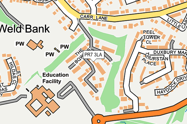 PR7 3LA map - OS OpenMap – Local (Ordnance Survey)