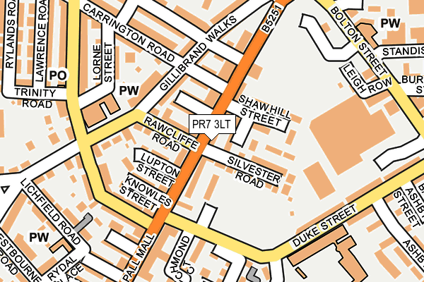 PR7 3LT map - OS OpenMap – Local (Ordnance Survey)