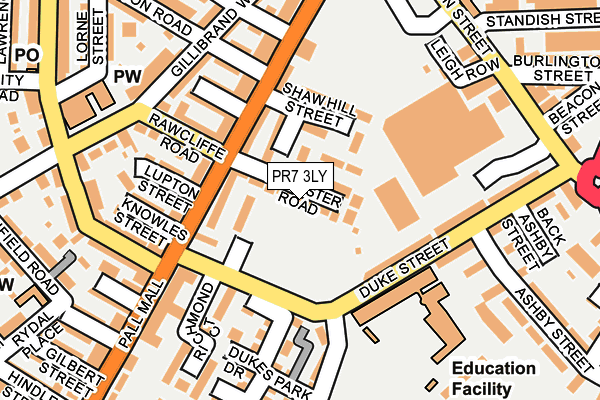 PR7 3LY map - OS OpenMap – Local (Ordnance Survey)