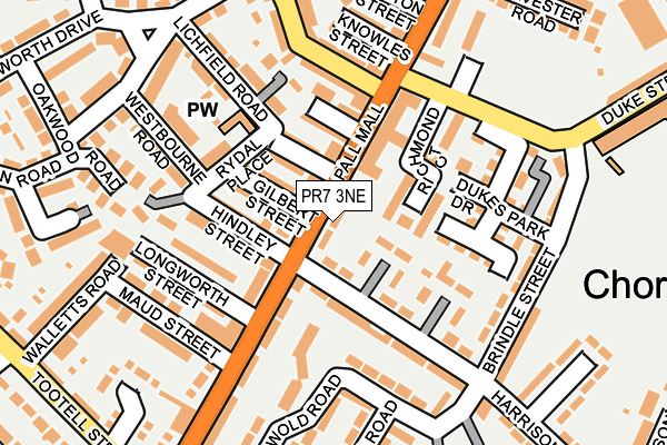 PR7 3NE map - OS OpenMap – Local (Ordnance Survey)