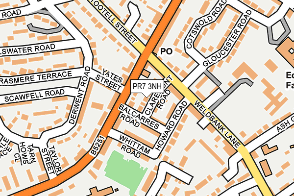 PR7 3NH map - OS OpenMap – Local (Ordnance Survey)
