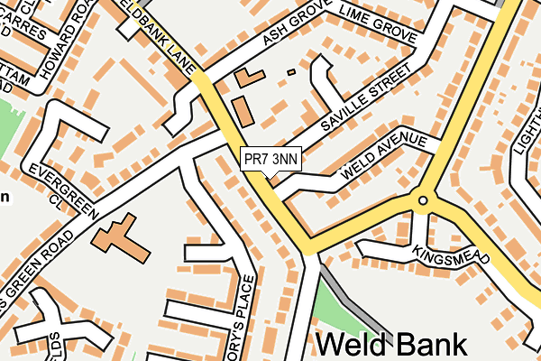 PR7 3NN map - OS OpenMap – Local (Ordnance Survey)