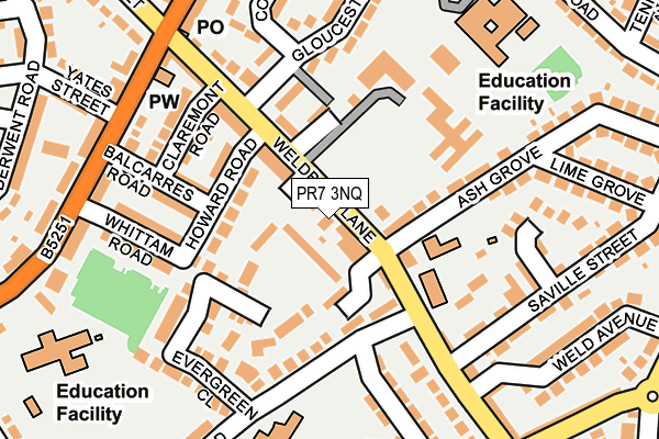 PR7 3NQ map - OS OpenMap – Local (Ordnance Survey)