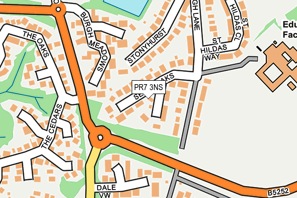 PR7 3NS map - OS OpenMap – Local (Ordnance Survey)