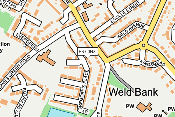 PR7 3NX map - OS OpenMap – Local (Ordnance Survey)