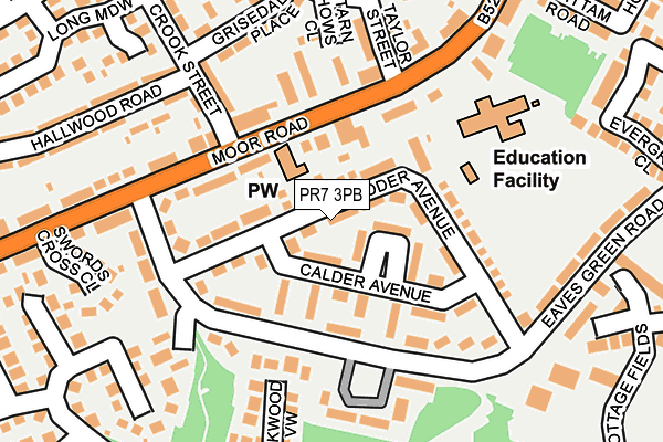 PR7 3PB map - OS OpenMap – Local (Ordnance Survey)