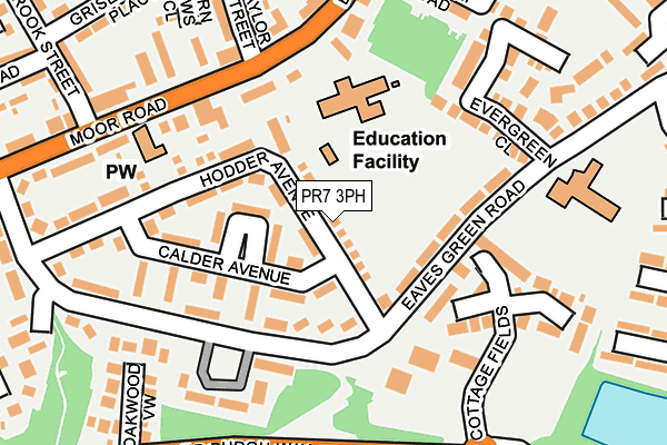 PR7 3PH map - OS OpenMap – Local (Ordnance Survey)