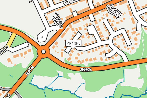 PR7 3PL map - OS OpenMap – Local (Ordnance Survey)