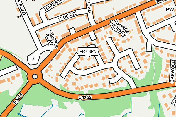 PR7 3PN map - OS OpenMap – Local (Ordnance Survey)