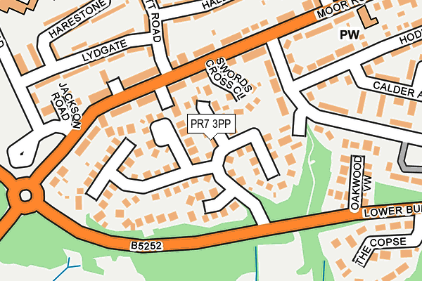 PR7 3PP map - OS OpenMap – Local (Ordnance Survey)