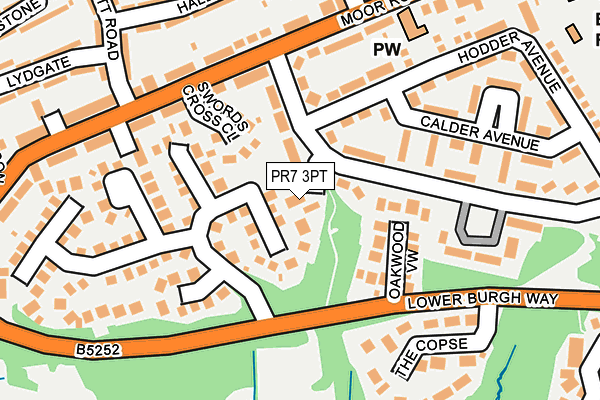 PR7 3PT map - OS OpenMap – Local (Ordnance Survey)