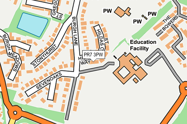 PR7 3PW map - OS OpenMap – Local (Ordnance Survey)