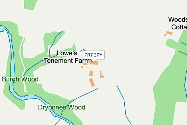 PR7 3PY map - OS OpenMap – Local (Ordnance Survey)