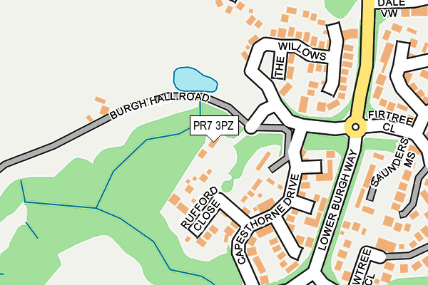 PR7 3PZ map - OS OpenMap – Local (Ordnance Survey)
