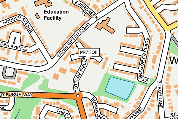 PR7 3QE map - OS OpenMap – Local (Ordnance Survey)