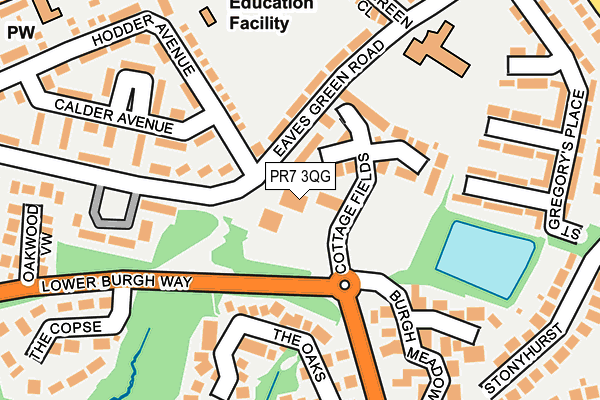 PR7 3QG map - OS OpenMap – Local (Ordnance Survey)