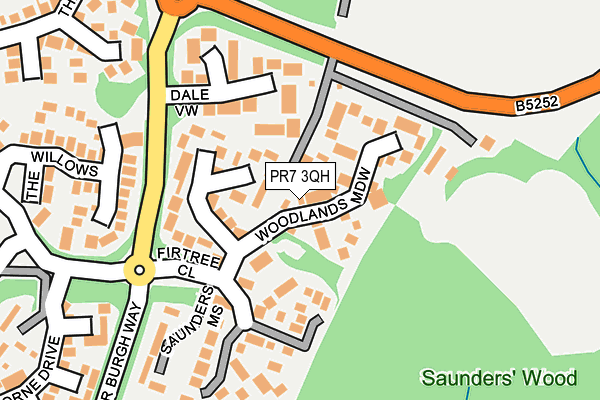 PR7 3QH map - OS OpenMap – Local (Ordnance Survey)