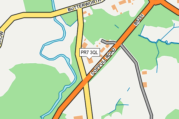 PR7 3QL map - OS OpenMap – Local (Ordnance Survey)