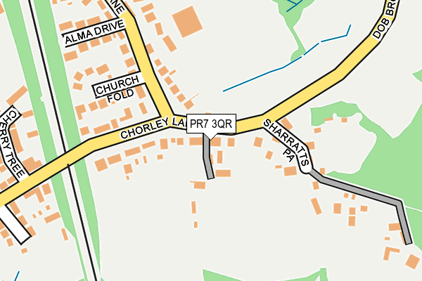 PR7 3QR map - OS OpenMap – Local (Ordnance Survey)