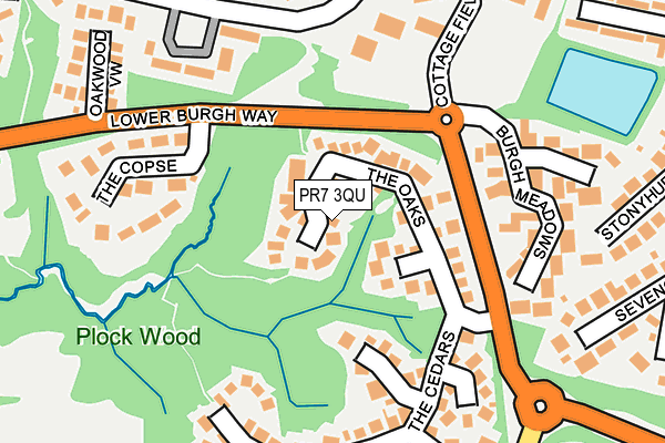 PR7 3QU map - OS OpenMap – Local (Ordnance Survey)