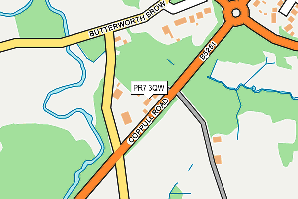 PR7 3QW map - OS OpenMap – Local (Ordnance Survey)