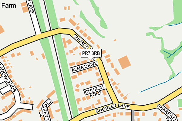 PR7 3RB map - OS OpenMap – Local (Ordnance Survey)