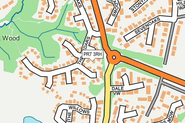 PR7 3RH map - OS OpenMap – Local (Ordnance Survey)