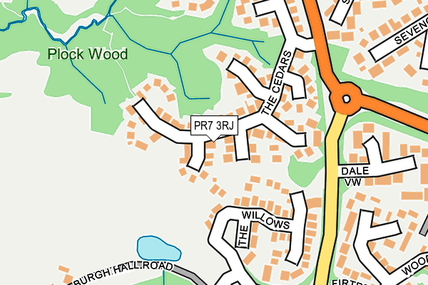 PR7 3RJ map - OS OpenMap – Local (Ordnance Survey)