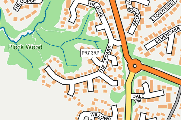 PR7 3RP map - OS OpenMap – Local (Ordnance Survey)