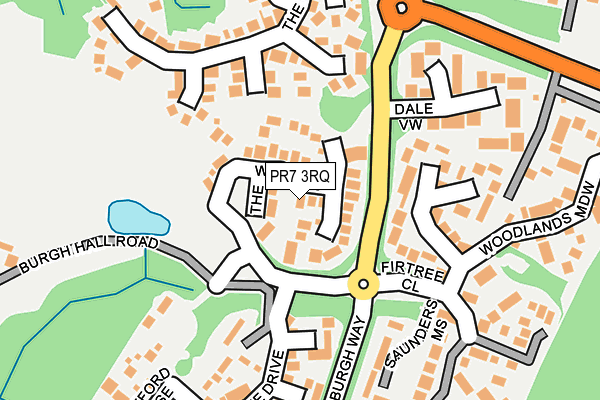 PR7 3RQ map - OS OpenMap – Local (Ordnance Survey)