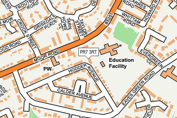 PR7 3RT map - OS OpenMap – Local (Ordnance Survey)