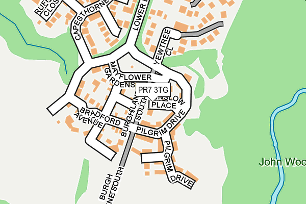 PR7 3TG map - OS OpenMap – Local (Ordnance Survey)