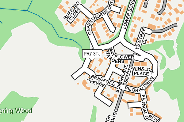 PR7 3TJ map - OS OpenMap – Local (Ordnance Survey)