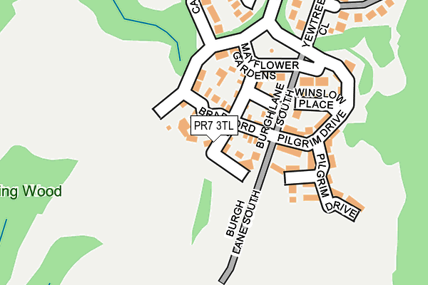 PR7 3TL map - OS OpenMap – Local (Ordnance Survey)