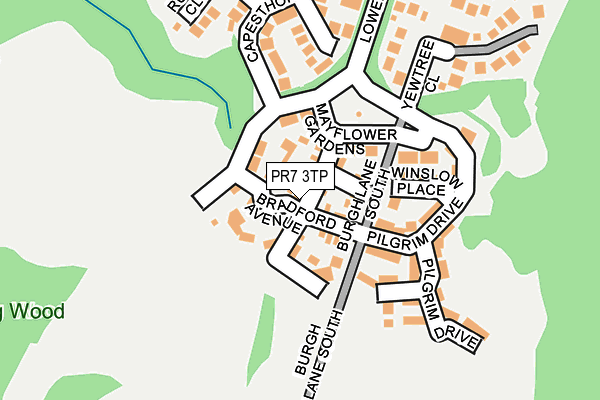 PR7 3TP map - OS OpenMap – Local (Ordnance Survey)