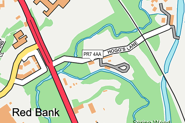 PR7 4AA map - OS OpenMap – Local (Ordnance Survey)
