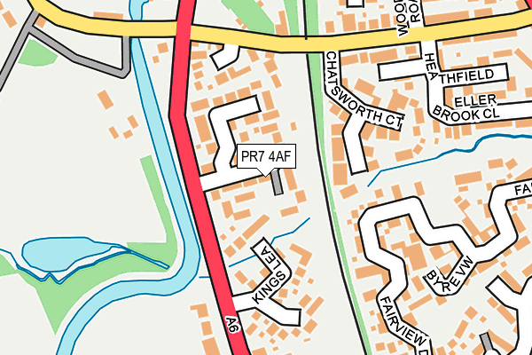PR7 4AF map - OS OpenMap – Local (Ordnance Survey)