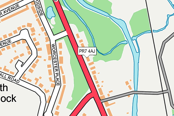 PR7 4AJ map - OS OpenMap – Local (Ordnance Survey)