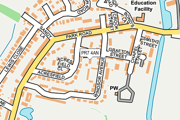 PR7 4AN map - OS OpenMap – Local (Ordnance Survey)