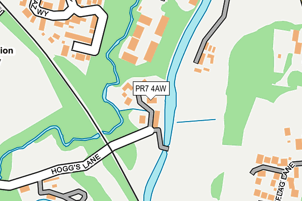 PR7 4AW map - OS OpenMap – Local (Ordnance Survey)