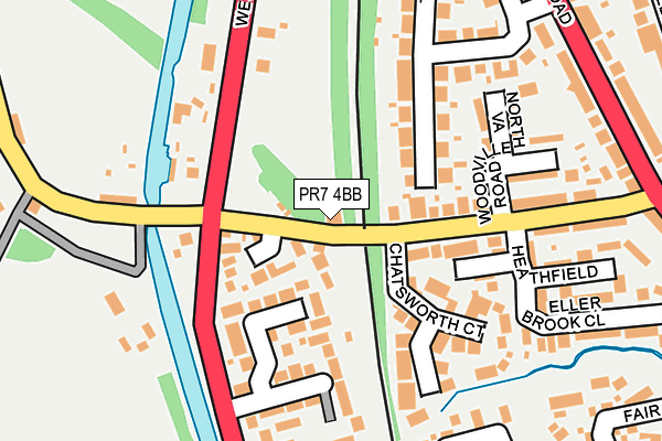 PR7 4BB map - OS OpenMap – Local (Ordnance Survey)