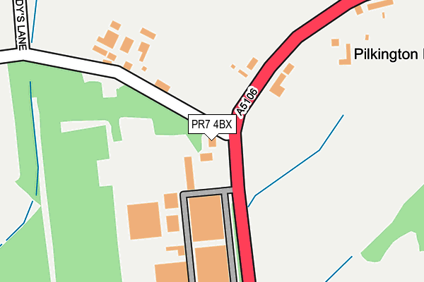 PR7 4BX map - OS OpenMap – Local (Ordnance Survey)